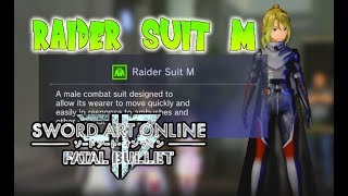 SAO Fatal Bullet How to Get Raider Suit M Plans To Craft [upl. by Arondel142]