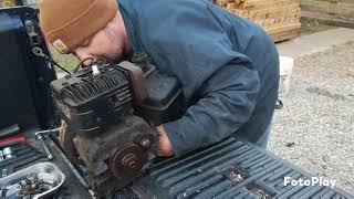 Bolens 5 rototiller engine removal and no spark diagnosis [upl. by Yraeg]