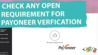 How to Check Any Open Requirements in Verification Center in Payoneer Account  Requirement [upl. by Trebmal961]