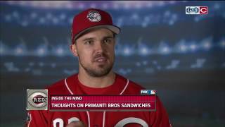 Members of the Cincinnati Reds review Pittsburghs famous Primantis sandwich [upl. by Attenrad74]