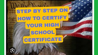 How to Certify your High School Certificate for Dv Lottery immigration greencard [upl. by Ydasahc]