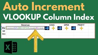 Auto Increment VLOOKUP COLUMN INDEX in Excel [upl. by Ardeahp]