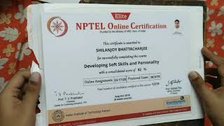 Unboxing NPTEL Certificate [upl. by Kinzer]