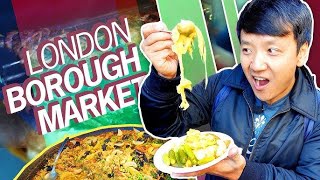 1000 YEAR OLD FOOD MARKET British STREET FOOD Tour of Borough Market in LONDON [upl. by Etnuahs]