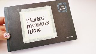 Buchvorstellung quotMach diese Postkarten fertigquot von Keri Smith  Postkarten Buch zum selber gestalten [upl. by Carmina]