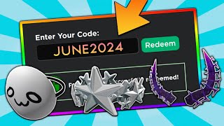 6 NEW CODES ALL JUNE 2024 Roblox Promo Codes For ROBLOX FREE Items and FREE Hats 2024 UPDATED [upl. by Herzig]