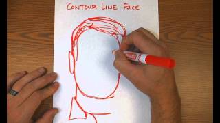 Contour line face drawing [upl. by Lowis]