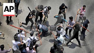 Injured people brought to hospital after deadly unrest over job quotas ruling in Bangladesh [upl. by Hahseram]