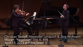 Christian Tetzlaff Alexander Lonquich amp Jörg Widmann — Mozart “Kegelstatt” Trio K 498 [upl. by Eilagam801]