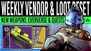 Destiny 2 WEEKLY VENDOR RESET New WEAPONS ADA1 Neomuna Eververse Defiance Quest 7th March [upl. by Aihn609]