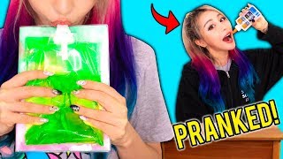 How To Sneak Candy In Class Edible DIY School Supplies Prank Wars [upl. by Ayikan]