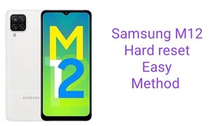 Samsung M12 Hard Reset Format Easy Method [upl. by Janeen]