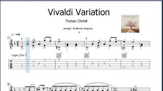 Florian Christl  Vivaldi Variation Guitar  Tabs and Score [upl. by Glanti]