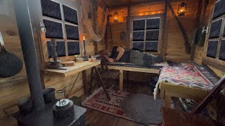 Camping in Heavy Rain and Rainstorm  4 Days Overnight in Wooden House ASMR [upl. by Christine]