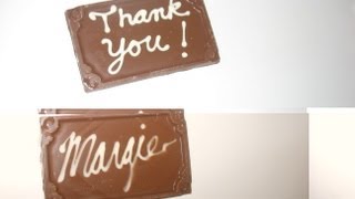 Chocolate quotMirror Writingquot on Message Card Molds [upl. by Annaeerb]