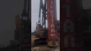 Забивка Юнтанн Гидромолот junttan piledrive копер стройка construction [upl. by Ellerred]