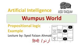 Wumpus World Proving  Propositional logic Example  Artificial Intelligence tutorial  hindi [upl. by Aneri]