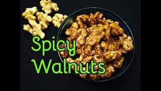 Roasted Spicy Walnuts recipe  Walnut snack  Masala Walnut Recipe  Masala Walnut  Walnut Recipes [upl. by Haskel]