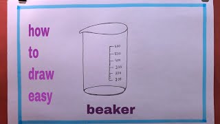 How To Draw Beaker easyBeaker Drawing Easy [upl. by Aihk]