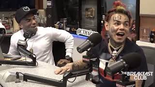 Tekashi 6ix9ine Acting quotGangstaquot during The Breakfast Club Interview [upl. by Wack]