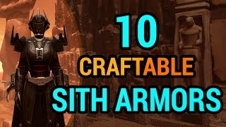 15 Sith Armors You Can Craft in SWTOR [upl. by Esimorp]