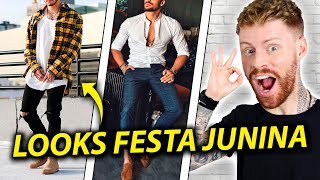 LOOKS MASCULINOS para FESTA JUNINA Dicas e Inspirações de Xadrez com Estilo [upl. by Alema537]