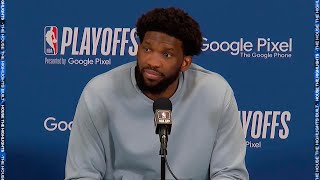 Joel Embiid talks Game 5 win FULL Postgame Interview 🎤 [upl. by Corwin]