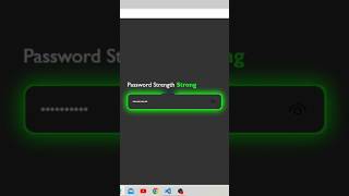 Password Strength Checker  html css webdesign programming coding codevik viralshort ui [upl. by Rosanna]