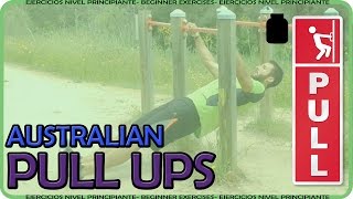 Australian pull ups  Inverted rows  Dominadas australianas  Ejercicios calistenia  Pull exercise [upl. by Irwin414]