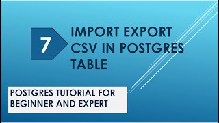 postgres import csv  postgres import data  postgresql import export  postgres import sql  excel [upl. by Alliber506]