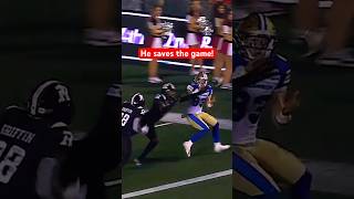 This diving play SAVED THE GAME cfl football cflfootball [upl. by Buchheim]