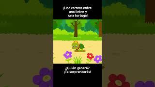 shorts Liebre vs Tortuga ¿Quién Ganará la Carrera  Cuentos Infantiles  JunyTony en español [upl. by Pattie384]