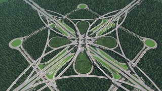 Cities Skylines  Full CLOVERSTACK Interchange [upl. by Ailbert630]