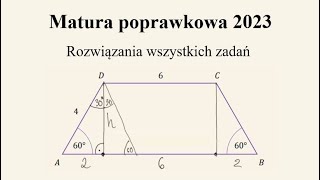 Matura poprawkowa 2023  rozwiązania wszystkich zadań [upl. by Wagstaff667]