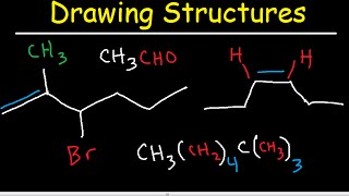 Organic Chemistry Drawing Structures  Bond Line Skeletal and Condensed Structural Formulas [upl. by Enilegna]