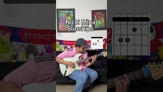 Nicki Minaj  starships guitar tutorial [upl. by Htur]