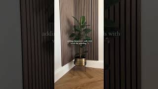 Quick DIY wood panelling transformation IG athomewithhandiy wallpaneling interiordesign [upl. by Hoashis31]