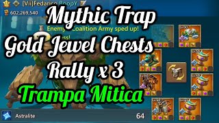 Lords Mobile Mythic Trap Upgrades Mixed Rallys Gold Jewel Astralite Jackpot Lords Mobile ESP [upl. by Feetal920]