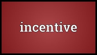 Incentive Meaning [upl. by Akemat]