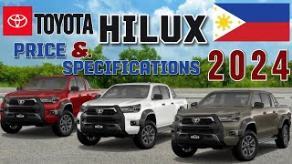 Toyota Hilux Price and Specifications 2024 [upl. by Annaitat853]