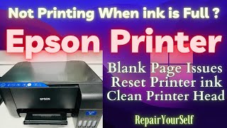 Epson Printer Printing Blank Pages Fixed ET2400 ET2711 ET2815 L1210 L1250 L3210 L3250 epson [upl. by Ttayw614]