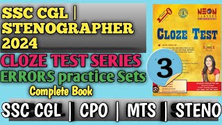 SSC CGL  Stenographer 2024 English Cloze Test For All SSC Exams  Part1 ssccgl2024 sscsteno2024 [upl. by Eerazed221]