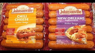 Johnsonville Smoked Sausage Chili Cheese amp New Orleans Andouille Recipe Review [upl. by Bowe]