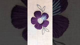 New Flower Embroidery Design 🪡  stitch embroidery beautifulhandembroideryflowerdesign art [upl. by Jemma]