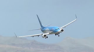 Amazing landing  Airport Madeira  Crosswind difficulties  Tuifly incident to landing [upl. by Nolla]