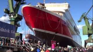 Launching MS Bergensfjord Stocznia Gdańska [upl. by Sansone]