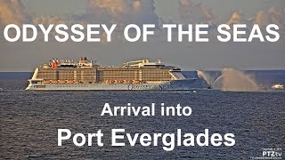 ODYSSEY OF THE SEAS Arrival into Port Everglades 6102021 [upl. by Atelra996]