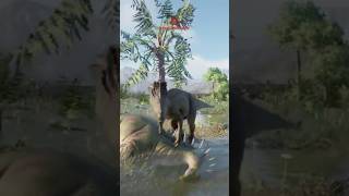 AMARGASAURUS vs CRYOLOPHOSAURUS gaming jurassicworldevolution2 jurassicworld dinosaur fighting [upl. by Airotel104]