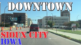 Sioux City  Iowa  4K Downtown Drive [upl. by Ferne450]