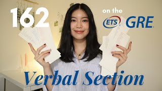 How I Got a 162 on the GRE VERBAL REASONING Section in 2 Months  2024 [upl. by Ira]